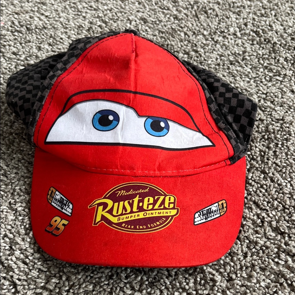 Disney Cars Red and Black Kids Cap Lightning McQueen